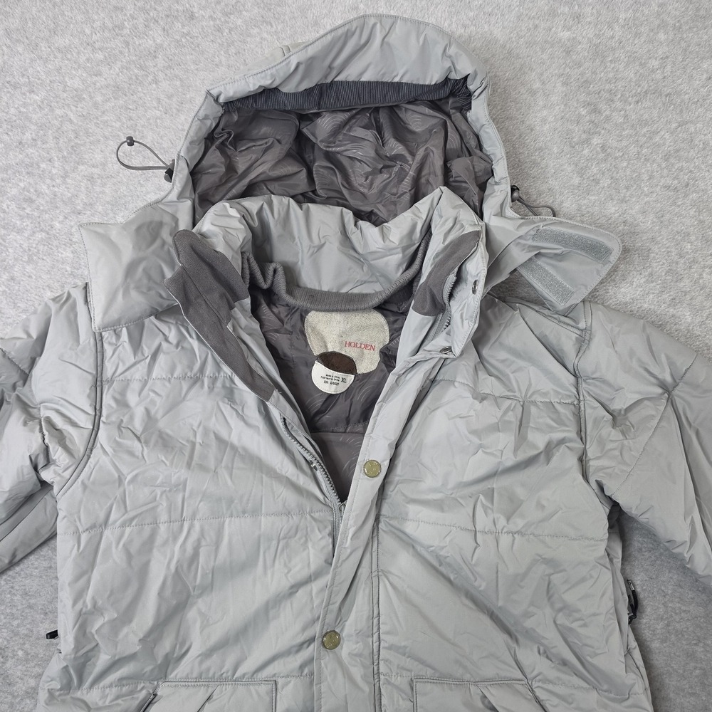 Holden Men's Snowboard Ski Jacket Soft Shell Hooded Size Extra Large Grey warm - Picture 2 of 8